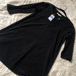 NWT Michael Michael Kors Black 3/4 sleeve Tunic/Dress XL